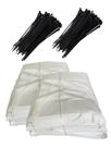 Saco de Silagem 200 Micras 100% Virgem + 200 Abraçadeira de Nylon