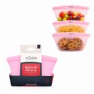 Saco de Silicone Para Armazenar Alimentos Reutilizável Freezer Geladeira Microondas