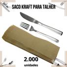 Saco de talher papel Kraft liso para Restaurante embalagem higiênica 2.000 unidades Saco de talher papel Kraft liso para Restaurante embalagem higiênica 2.000 unidades