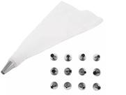 Saco decorador confeiteiro com 12 bicos inox para bolos e cup cake Saco decorador confeiteiro com 12 bicos inox para bolos e cup cake