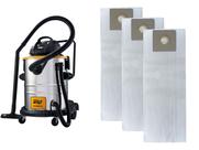 Saco Descartável Aspirador Pó Wap Gtw Inox 50 Com 3 Unidades