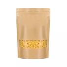 Saco Embalagem Kraft com Visor stand Up Pouch 12x20cm 50 uni