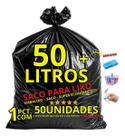 Saco Embalixo Super Economico Preto 50l Com 50 Sacos +brinde Saco Embalixo Super Economico Preto 50l Com 50 Sacos +brinde