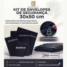Saco Envelope Plástico Kit com 250 UNI Tamanho:30x50cm
