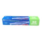 Saco Freezer Bags Fecho Duplo Médio 26,8x27,9cm Caixa 30un