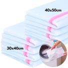 Saco Lava Roupas Delicadas Máquina Saquinhos Com Ziper Proteção E Organização 30X40 Viagem 40X50 Lim