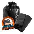 Saco Lixo 60l Litros Preto Resistente 100 Unidades Com Reforço