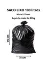 SACO LIXO EXTRA FORTE 100 LITROS MICRA 0,12mm COM 50 UNIDADES