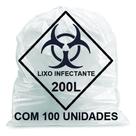 Saco Lixo Hospitalar Infectante 200L C/100 Branco Embalac