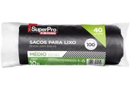Saco lixo plastico superpro 40l c/ 100 unid