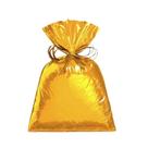 Saco metalizado para presente ouro 32x36 cm. Com 100 un.