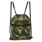 Saco mochila com zíper camuflada para academia confortável verde