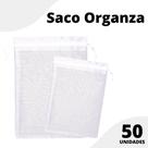 Saco Organza - Saquinho 30x40 Branco C/50 Para Lembrancinha - Nybc