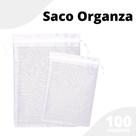Saco Organza - Saquinho 7x9 Branco C/ 100 Para Lembrancinha - Nybc