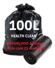 Saco P/lixo 100l Preto 75x90 Reforcado - 25 Unidades