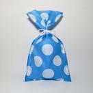 SACO PARA LEMBRANCINHA AZUL BOLA BRANCO 0,13X 0,25 m