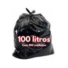 Saco para Lixo 100 litros preto - 90x105 Pacote com 5 kg - 100 unidades Saco para Lixo 100 litros preto - 90x105 Pacote com 5 kg - 100 unidades