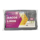 Saco Para Lixo 30 Litros 59x62 fardo C/ 100 Uni Preto