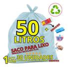 Saco Para Lixo 50l 30und. Azul - Reciclado Plus