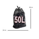 Saco para lixo 50lts 62x80cm c/30 sacos - preto (capacidade 10kg) leal Saco para lixo 50lts 62x80cm c/30 sacos - preto (capacidade 10kg) leal