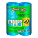 Saco para lixo dover roll resist 50 litros reforçado, pack econômico 60 unidades