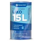 Saco para lixo members mark 15 litros fundo reforçado pacote econômico com 200 unidades Saco para lixo members mark 15 litros fundo reforçado pacote econômico com 200 unidades