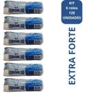 Saco para Lixo Verom Extra Forte 30 Lts ou 6 kg Kit com 6 rolos ou 120 unidades