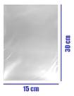 Saco Plástico Cristal Transparente 15x30cm Pacote 1kg