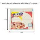 Saco plástico para massa de pizza semi pronta com 100 un.