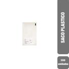 Saco Plastico Transparente C/Tarja Branca 15 X 30 (PCT C/300) - Segplast