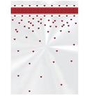 Saco poli transparente 10x14cm cute heart com 50 unidades cromus
