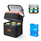 Saco refrigerador de leite materno PIIOSER serve para 4 garrafas de 5 onças pretas