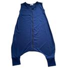 Saco Saquinho de Dormir Bebê Com Pé Sleep Bag Malha Verão Azul Tam. G