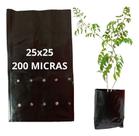 Saco Saquinho Para Mudas Plástico Preto 25x25cm 100 Unidades