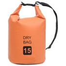 Saco seco vidaXL impermeável PVC 15L/4 galões com capacidade laranja/preto Saco seco vidaXL impermeável PVC 15L/4 galões com capacidade laranja/preto