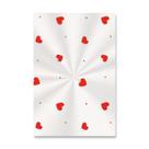 Saco transparente love vermelho 10x14cm com 100 unidades