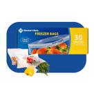 Saco Zip P/ Congelar Alimentos Hermético 17,7x19,5 30un