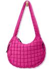 Sacola acolchoada para mulheres, sacola acolchoada grande, bolsa de transporte acolchoada, bolsa tiracolo macia e fofa, bolsas Hobo, bolsa folhada
