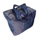 Sacola Artesanal Retalhos De Jeans Reforçada Fformato Caixa 60x40x30 Feira Mercado