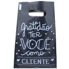 Sacola Boca de Palhaço Personalizada com Frase Gratidão ter Você como Cliente.