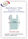 Sacola branca 40 x 50 cm 1º linha - 1 Kg - sacola plástica (999)