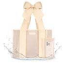 Sacola Case-Mate Ecru Raffia Bow impermeável 43x20x30cm