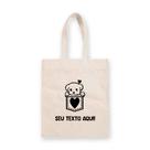 Sacola de Algodão Cru Personalizada Love Dog - 22cm x 33cm - 1 unidade - Rizzo