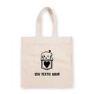 Sacola de Algodão Cru Personalizada Love Dog - 30cm x 34cm - 1 unidade - Rizzo