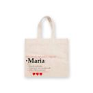 Sacola de Algodão Cru Personalizada - Sinônimos de Amor - 20cm x 22cm - 1 unidade - Rizzo