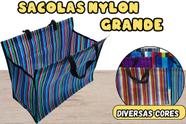 Sacola de Feira Grande em Nylon - 01 Peça - 45x36x23cm Sacola de Feira Grande em Nylon - 01 Peça - 45x36x23cm