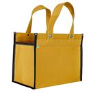 Sacola de lona bolsa de lona resistente para supermercado feira hortfrut amarelo