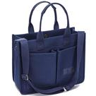 Sacola de Lona Grande ZHMO para Mulheres - Azul com Bolsos