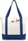 Sacola de lona TopDesign elegante com bolso externo azul