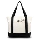 Sacola de lona TopDesign elegante com bolso externo, pacote com 6